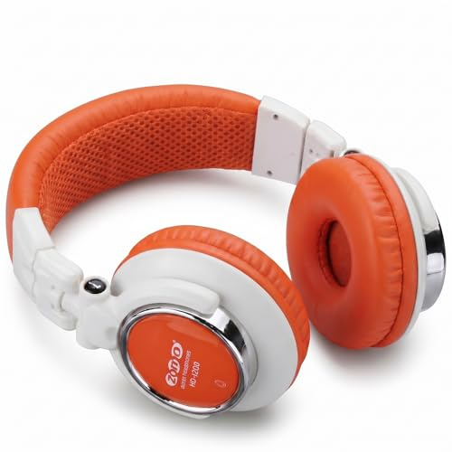 Zomo HD-1200 DJ Over Ear Kopfhörer mit Kabel, Orange/Weiß, einseitige Kabelführung, geschlossen, Studiokopfhörer, 3 m Spiralkabel, faltbar, 110 dB, 3–30000 Hz