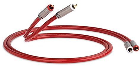 QED QE2453 Audio 40 Stereo Phono RCA Cable - Red 1m