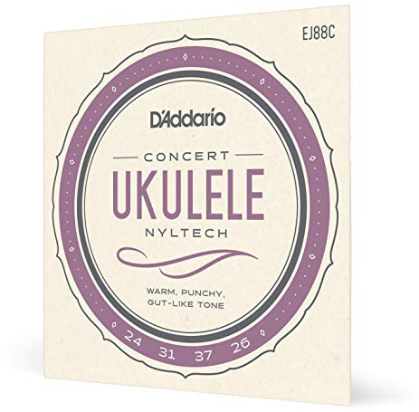 D'Addario Concert Ukulele Strings, Nyltech, EJ88C, 4-String Set, Pack of 1