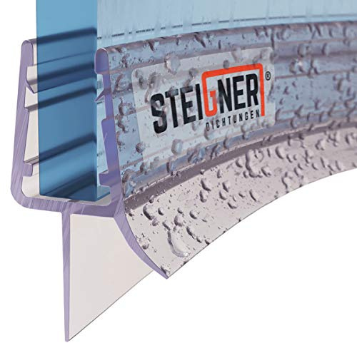 STEIGNER Junta mampara ducha curvada UK13 70 cm (1 ud.) transparente - Junta vertical para ducha semicircular o cuarto de círculo con puerta 3,5-5 mm - Material flexible, Protección contra fugas