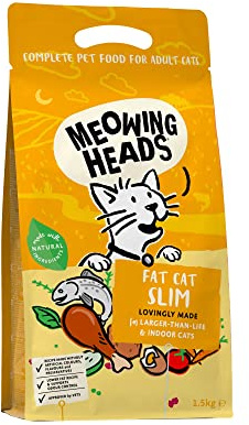 Meowing Heads Complete Dry Cat Food 1.5kg - Fat Cat Slim - Vet Approved