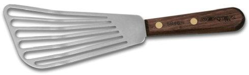 HIC Kitchen-Russell Walnut Slotted Fish Turner, 6.5-Inch, Stainless Steel