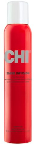 CHI Shine Infusion Hair Spray, Weightless Shine & Frizz Control, Reduces Flyaways & Helps Repair Split Ends, Sulfate‑Free, Paraben‑Free Hair Finish Spray for All Hair Types, 5.3 Oz