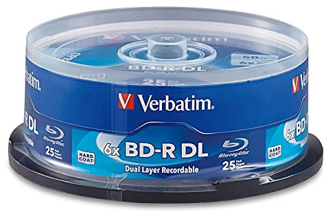 Verbatim BD R DL 6X 50GB BD-R DL 25pieza(s) - BD-RE vírgenes (BD-R DL, 50 GB, Color Blanco, 6X, 25 Pieza(s))