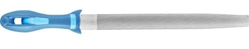 PFERD TOOLS Werkstattfeile Halbrund-spitz, 300mm, halbrund-spitze Feile, Kreuzhieb H2 auf zwei Seiten, inkl. Ergonomie-Feilenheft, 11235307 – für universelle Schrupp- und Schlichtarbeiten geeignet