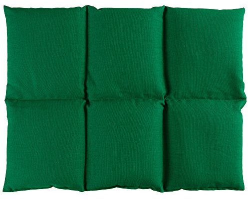 Giraffenland Rapssamenkissen groß 40x30cm 6-Kammer - grün - Wärmekissen Körnerkissen z.B. als Rückenkissen & Bauchkissen - Rapssamen Kissen 30x40 - grün