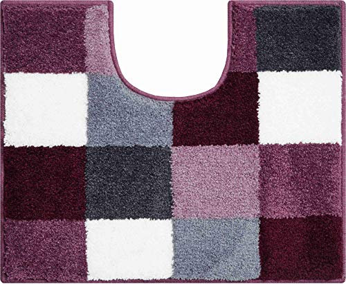 Grund Badteppich 100% Polyacryl, ultra soft, rutschfest, ÖKO-TEX-zertifiziert, 5 Jahre Garantie, BONA, WC-Vorlage m.A. 50x60 cm, beere