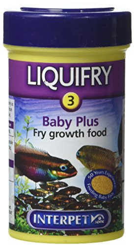 Interpet Liquifry No. 3 - Safe Nutrution Baby Plus Growth Weaning Fish Food for All Young Fish, Micro Flake with Protein and Vitamins