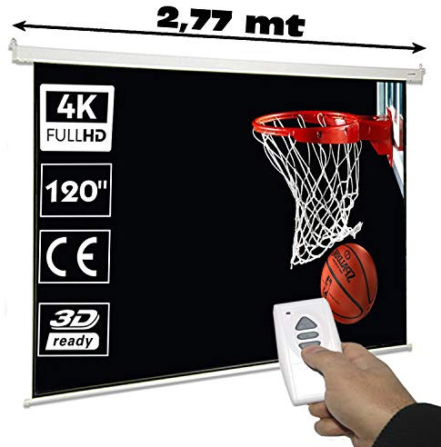 Ecran de Projection Moteur 120, 244 x 183cm, Télécommande radiofréquence, nécessite Un Espace d'installation de 277cm