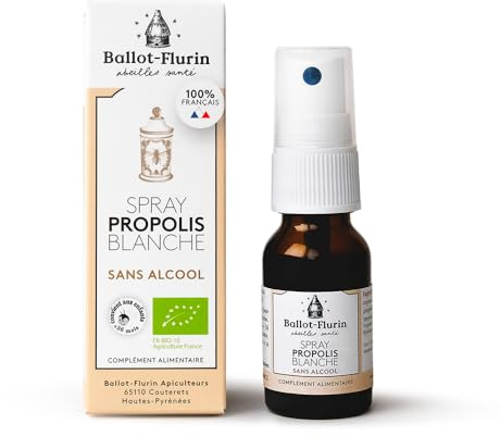 Ballot-Flurin - Spray Propolis Blanche sans alcool - Bio - 15ml