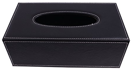 Delmkin Kosmetiktücherbox Hochwertig PU-Leder Tissue Box - 25,5 * 14 * 9,5cm