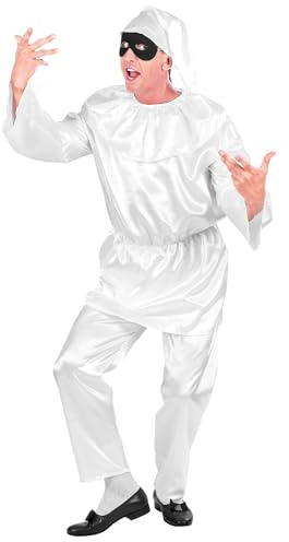 WIDMANN WID56542 ? Kostym för vuxna Pulcinella, vit, M