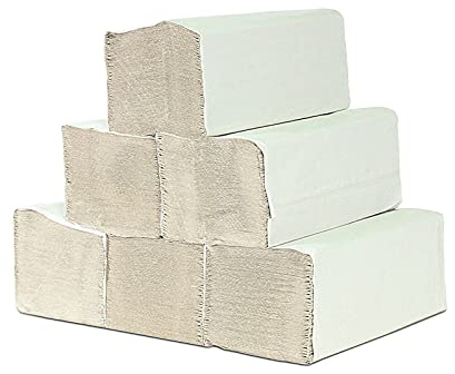 Papierhandtücher, Falthandtücher 1 lagig , natur-weiß 5.000 Baltt