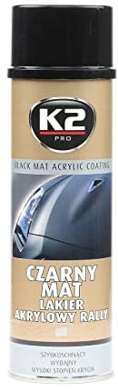 K2 Acryllack schwarz, matt, schnell trocken, Autolack, Spraydose, Lackspray 500ml