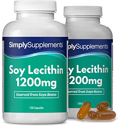 Capsule di Lecitina di Soia 1200mg | Lecitina di Soia ad Alta Purezza | 240 Capsule = Scorta di 2 Mesi | Certificato GMP & Prodotto nel Regno Unito | Fonte Naturale di Fosfolipidi Essenziali