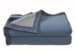 POYET MOTTE - Manta de Lana Myosotis/Ciel (240 x 260 cm), diseño de Aubisque