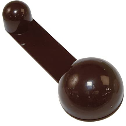 Amig - Fermaporta adesivo per porte di passaggio | Diametro 40 x 27 mm x 108 mm | Modello 404 | Plastica | Marrone | Fissaggio sul pavimento | Spessore massimo della porta 45 mm