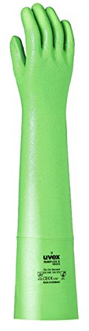 Uvex Chemikalien-Schutzhandschuh rubiflex S NB 60 S aus Nitril, Farbe: grün, Grösse: 10