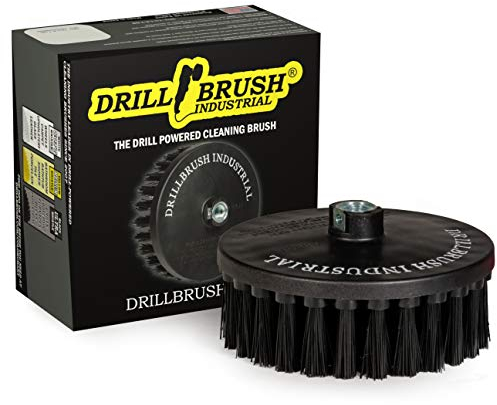Industrial – DA - Scrub Brush - 7-in Black Ultra Stiff Bristles - Variable Speed Polisher - 5/8 x 11 Threaded Hub - Floor Cleaner - Furnace - Grill - Grate - Stone - Grill Brush - Rust Remover - Brick