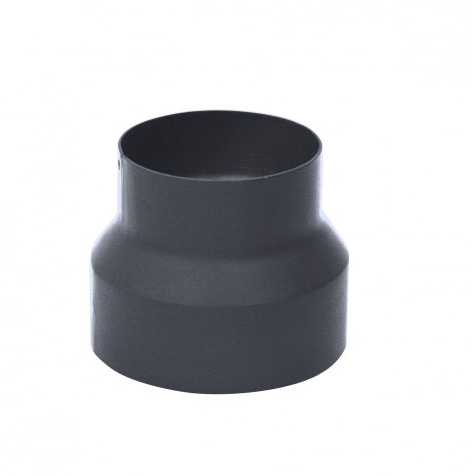 Kamino–Flam – Adaptador de reducción para tubo de chimenea, Acero reductor tubo escape, Chimenea reducción – resistente a altas temperaturas – gris oscuro, 150/130 mm