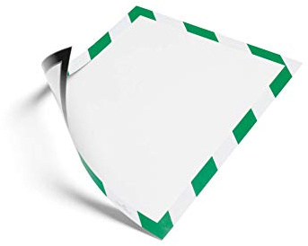 Durable 4944131 inforam Duraframe® Security A4, självhäftande magnetram, 2-pack, grön/vit