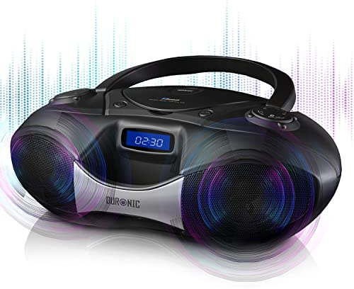 Duronic RCD6200 Lecteur CD Boombox | CD, Bluetooth, Radio | Mémoire Flash | Compatible Bluetooth Smartphone et Lecteur MP3
