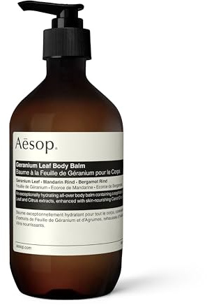 Aesop Geranium Leaf Body Balm | Soothing, Balancing Hydration with Geranium Leaf, Mandarin Rind, Bergamot Rind & Nut Oils | Green Citrus Fresh Scent | 500 mL / 16.9 fl oz
