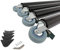 4er Set Tischbeine 710mm ø 60mm auf Rollen mit Bremsen Tischfüße Tischstempel (Schwarz)