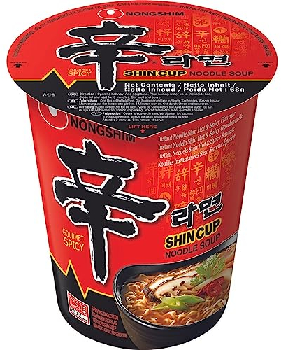 Nong Shim Shin Instant Noodle Cup , Pack of 12