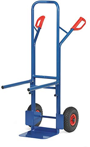 Fetra Transportgeräte mcecrb2 Sackkarre für Rollstuhlfahrer mit Kautschuk A2, 570 mm Breite x 1300 mm Höhe