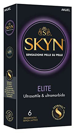 Skyn Elite Preservativi Ultramorbidi e Ultrasottili senza Lattice, 6 Pezzi