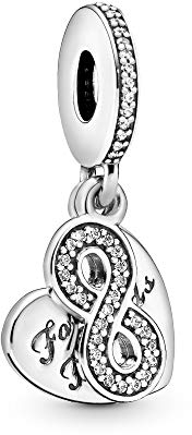 PANDORA Damen-Bead 925 Silber Zirkonia weiß-791948CZ, one Size