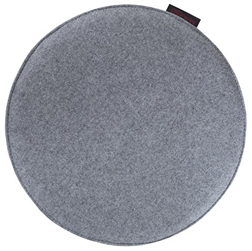 MAGMA AVARO Stuhlkissen/Sitzkissen für Indoor und Outdoor, Öko-Tex Siegel, waschbar bis 30°C, 1 Stück, 35x35cm, Grau