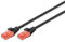 DIGITUS Cable LAN Cat 6 - 3m - Cable de red CCA con RJ45 - U/UTP sin apantallar - Compatible con Cat-6A y Cat-5e - Negro