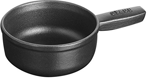 STAUB 1461223 Cast Iron Mini-Käsefonduetopf, Gusseisen, Matte Black