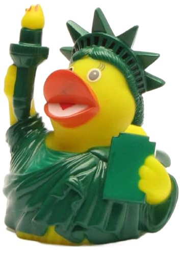 Duckshop I Badeente New York I Quietscheente Freiheitsstatue I L: 7,5 cm Quietscheentchen I Geschenk Amerika Reise I Geschenk Reise New York I Souvenir