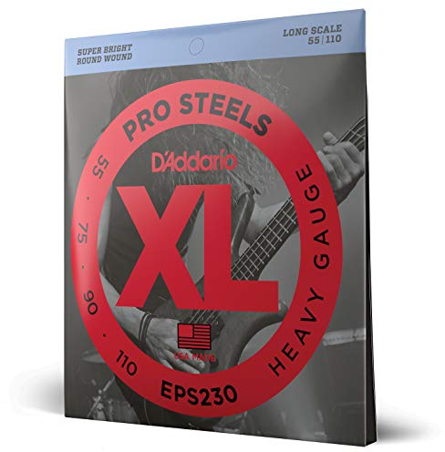 D'Addario XL ProSteels Bass Strings EPS230, 55-110, 4-String