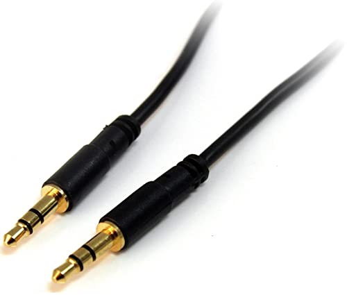 StarTech.com Câble jack audio de 3,5 mm - Cordon stéréo auxiliaire mince de 3 m - M/M (MU10MMS)