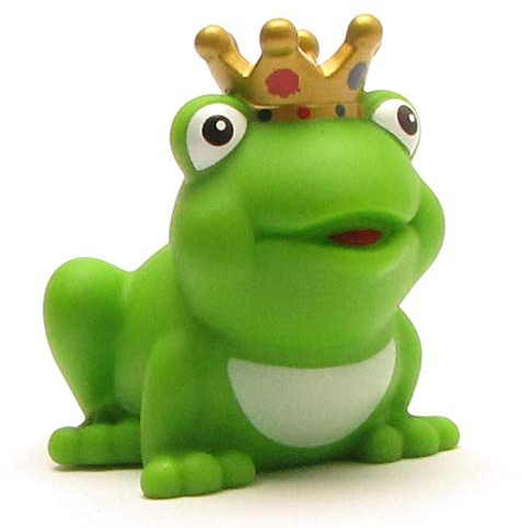 Duck Boutique – Roi grenouille avec couronne dorée – Canard de bain – L : 8 cm
