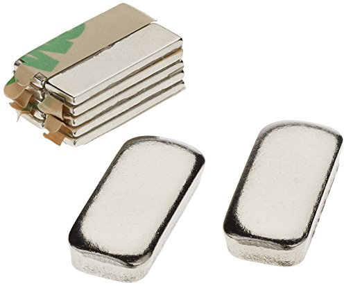 FIRST4MAGNETS Magnet Expert® Adhesive 20 x 6 x 1.5mm thick N42 Neodymium Magnet - 1.6kg Pull (North) (Pack of 10)