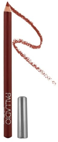 Palladio Lip Liner Pencil, Wooden, Firm yet Smooth, Contour and Line with Ease, Perfectly Outlined Lips, Comfortable, Hydrating, Moisturizing, Rich Pigmented Color, Long Lasting, Nutmeg