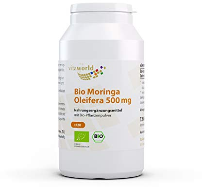 3er Pack Vita World Bio Moringa Oleifera 500mg 3 x 120 Kapseln Apotheker-Herstellung