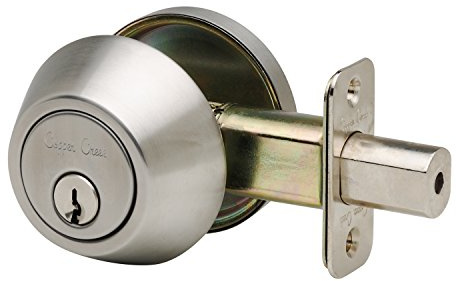Copper Creek DB2410SS Single Cylinder Deadbolt, Standard Size, Satin Stainless