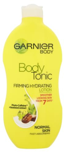 Garnier Body Tonic Firming Body Lotion 400ml, With Stimulatiing Phyto-Caffeine™, & Seaweed Extract, Skin Appears Toned & Firmer After 7 days, Hydrates & Smoothens Skin Texture