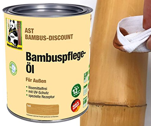 AST Huile d'entretien en bambou marron clair pour l'extérieur avec protection UV – 0,75 l d'huile d'entretien pour bambou