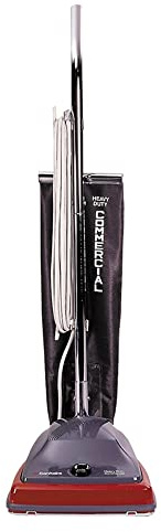Sanitaire EUKSC679J Commercial Shake Out Bag Upright Vacuum Cleaner with 5 Amp Motor, 12 Cleaning Path,Red