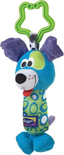 Playgro Spieltier-Trio für unterwegs, Mit Quietsche, Rassel und Glöckchen, Ab 0 Monaten, Mehrfarbig, 40193