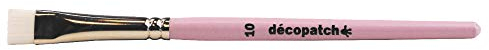 Décopatch PC10PKO - Un pinceau pure soie n°10 longueur 14 cm - Largeur du pinceau 1 cm - Couleur du pinceau rose