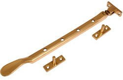 Ironmongery World Polished Brass Heavy Window Casement Stay 250mm / 10