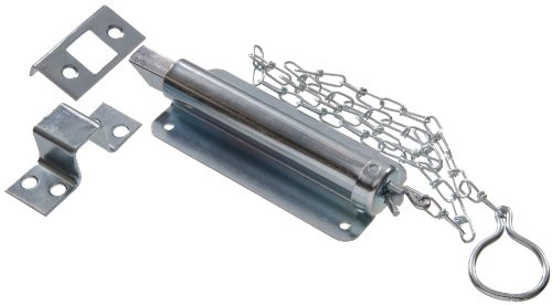 Hillman Zinc-Plated Steel Chain Bolt for Doors, 6 in, Spring Action